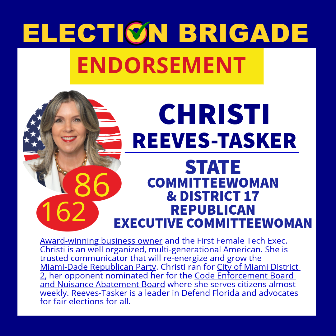 #86 State Committeewoman Christi Reeves-Tasker | Election Brigade Endorsement 2 Christi reeves tasker for state committeewoman rec, , voter guides